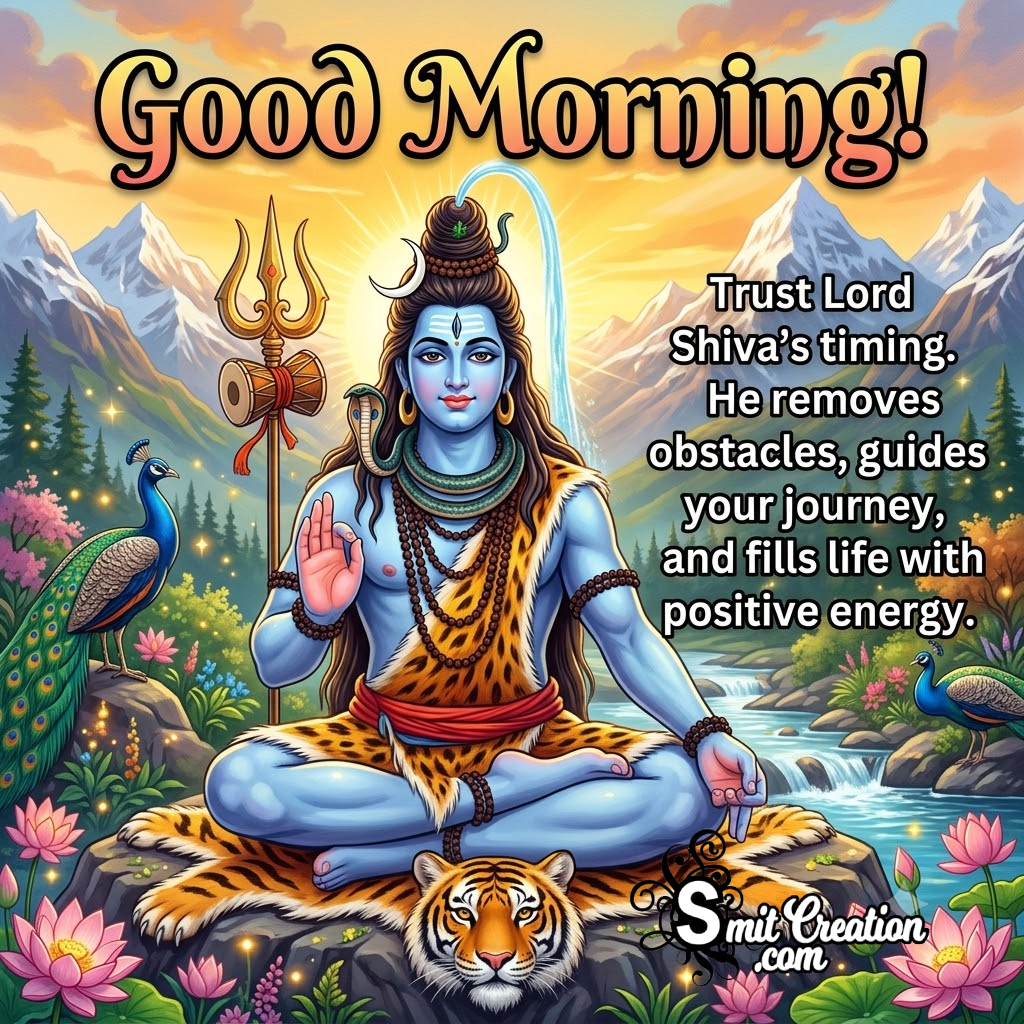 Good Morning Lord Shiva Positive Message Image