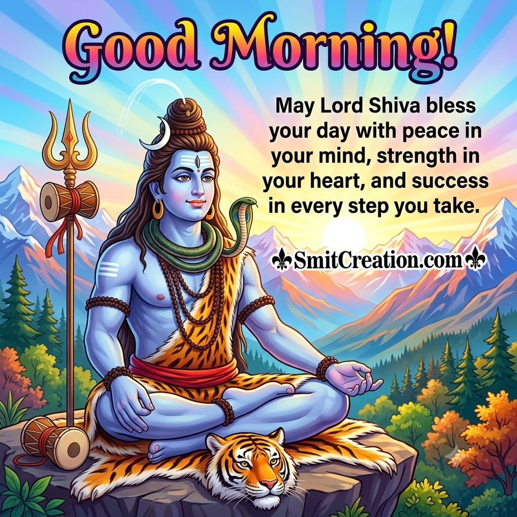 Good Morning Lord Shiva Wishing Image