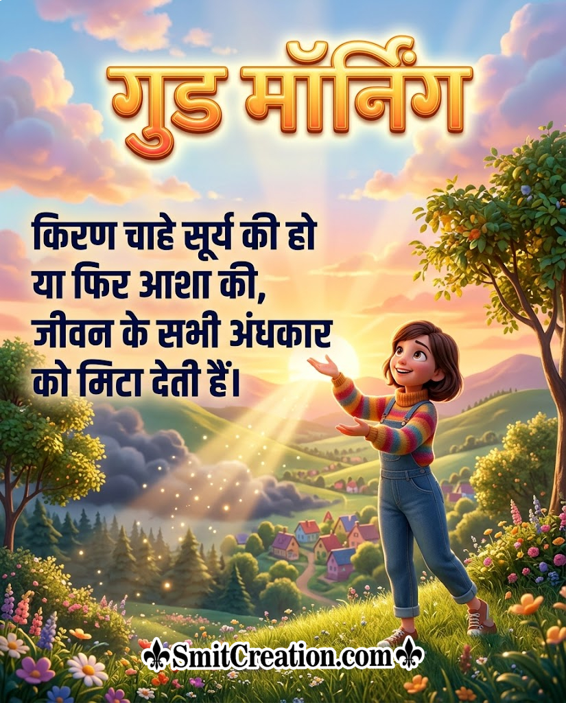 Good Morning Nice Hindi Message Pic For Whatsapp