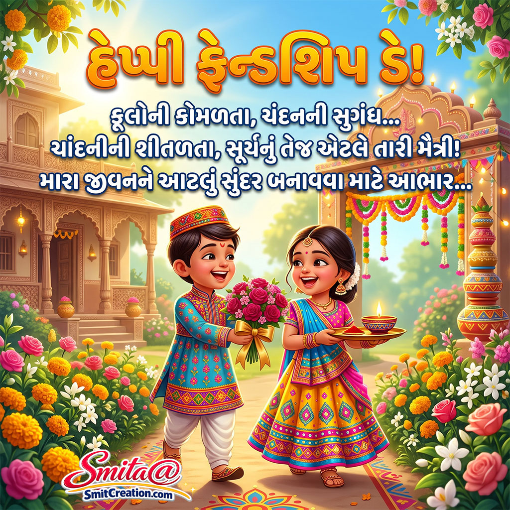 Happy Friendship Day Gujarati Quote For Friend