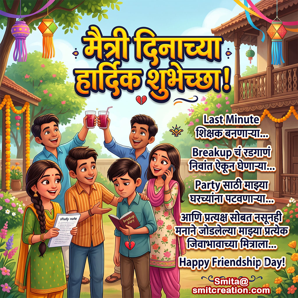 Happy Friendship Day Marathi Image For Whatsapp