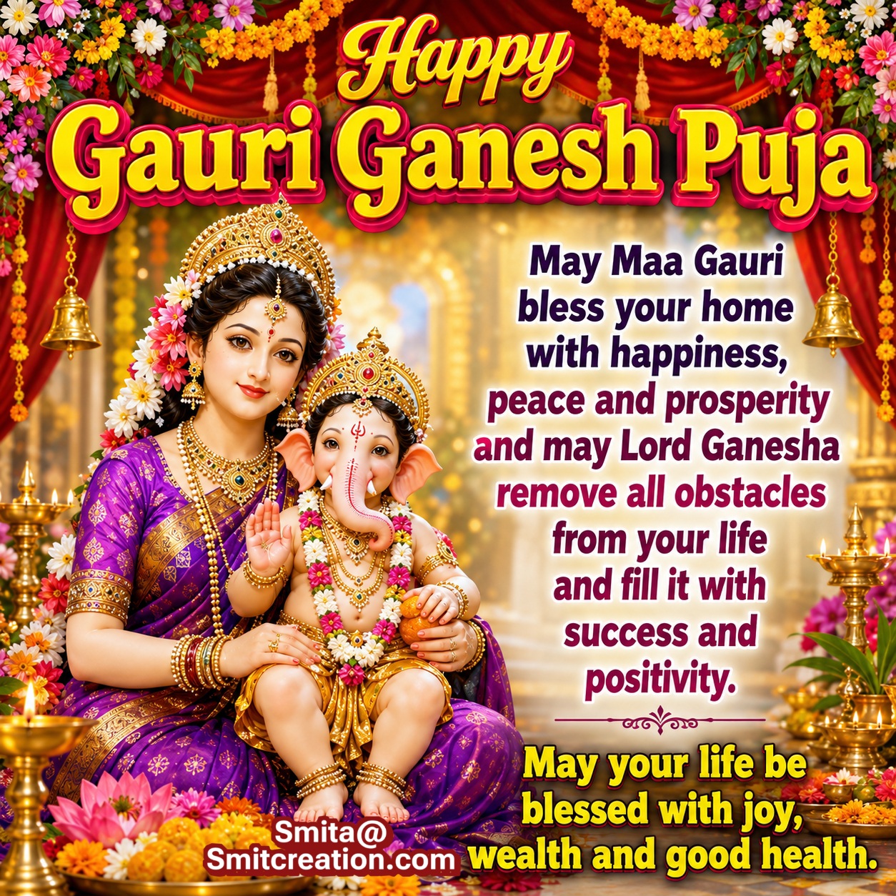 Happy Gauri  Ganesh Puja Blessing