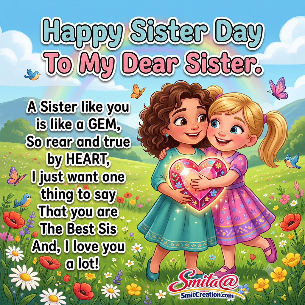 Happy Sister Day  To My Dear Sister.