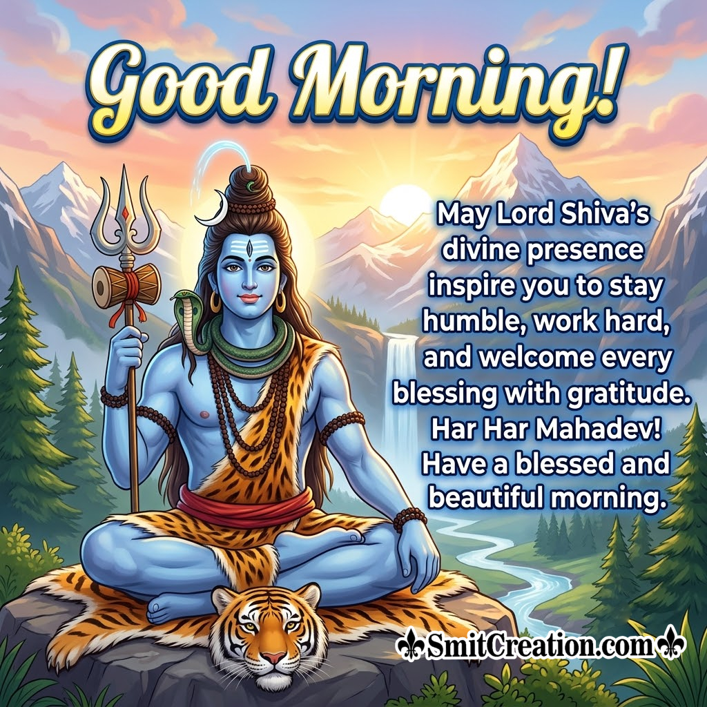 Have A Blessed Morning Shiva Divine Image