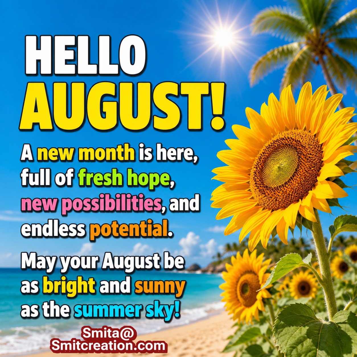 Hello August Wish Image