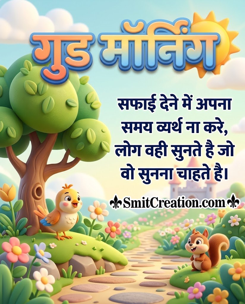 Morning Hindi Message Image For Whatsapp