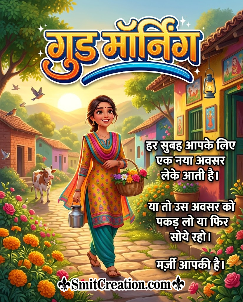 Morning Hindi Message Photo For Whatsapp