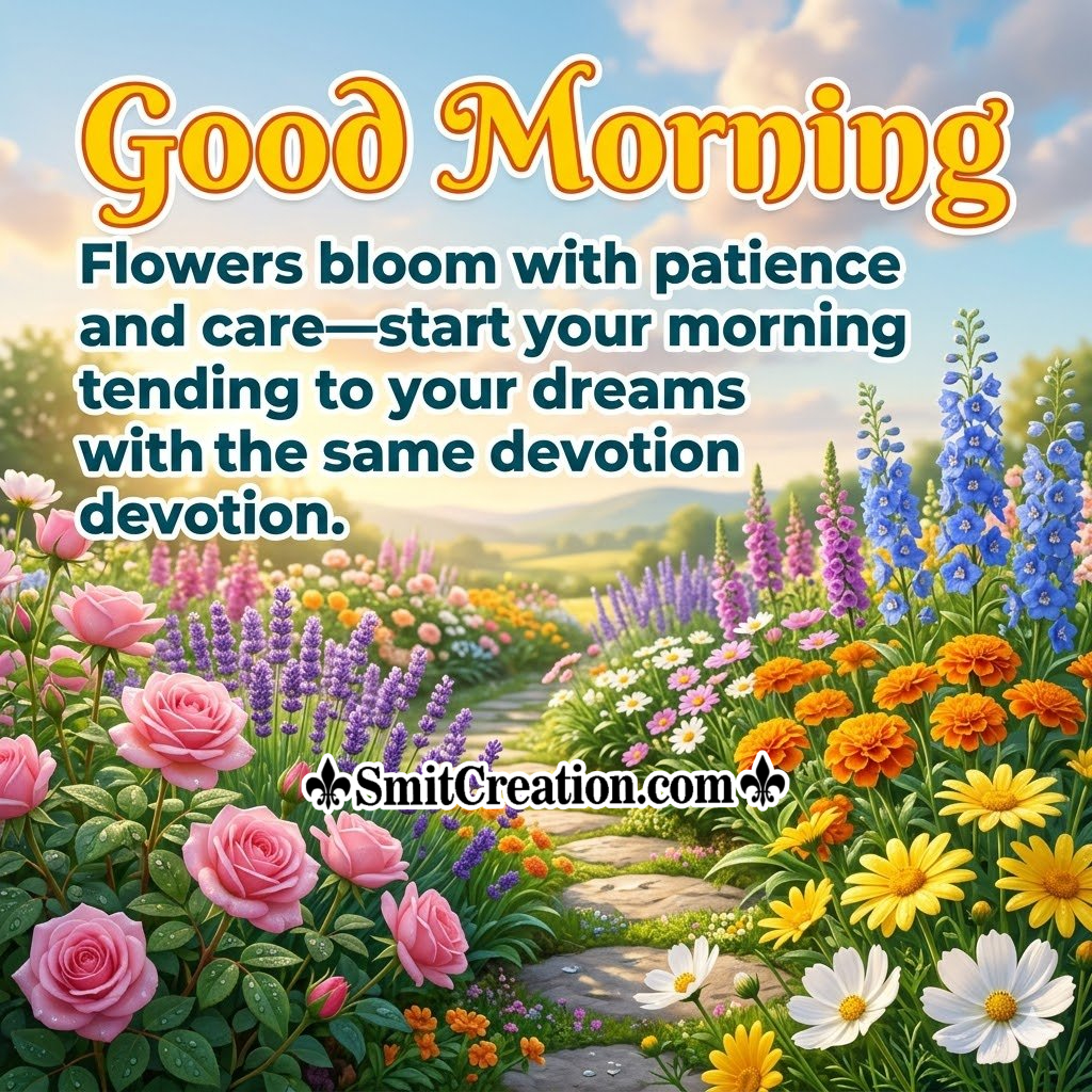 Morning Lovely Quote About Flowers Image