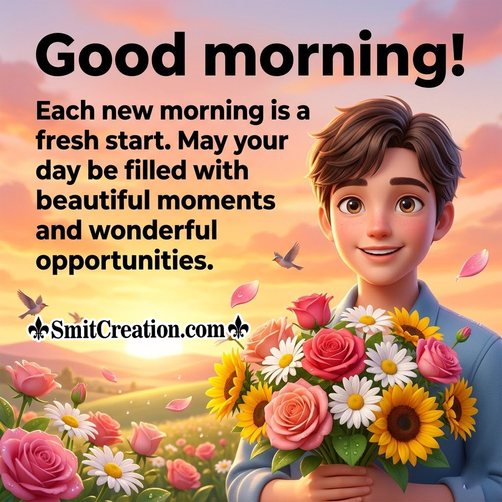 New Morning Wonderful Quote With Beautiful Moments