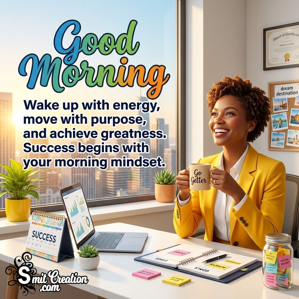 Wake Up Good Morning Success Quote Image