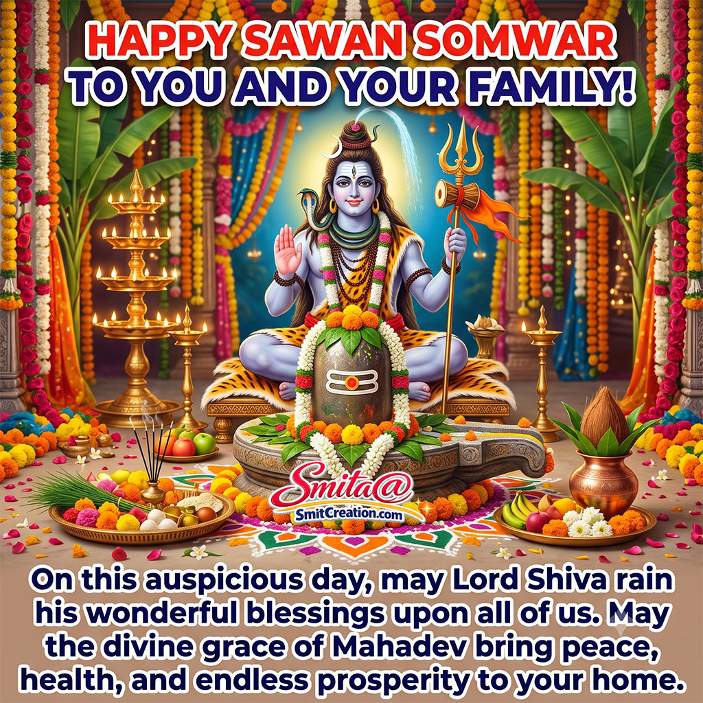 Happy Sawan Somwar Wish Image