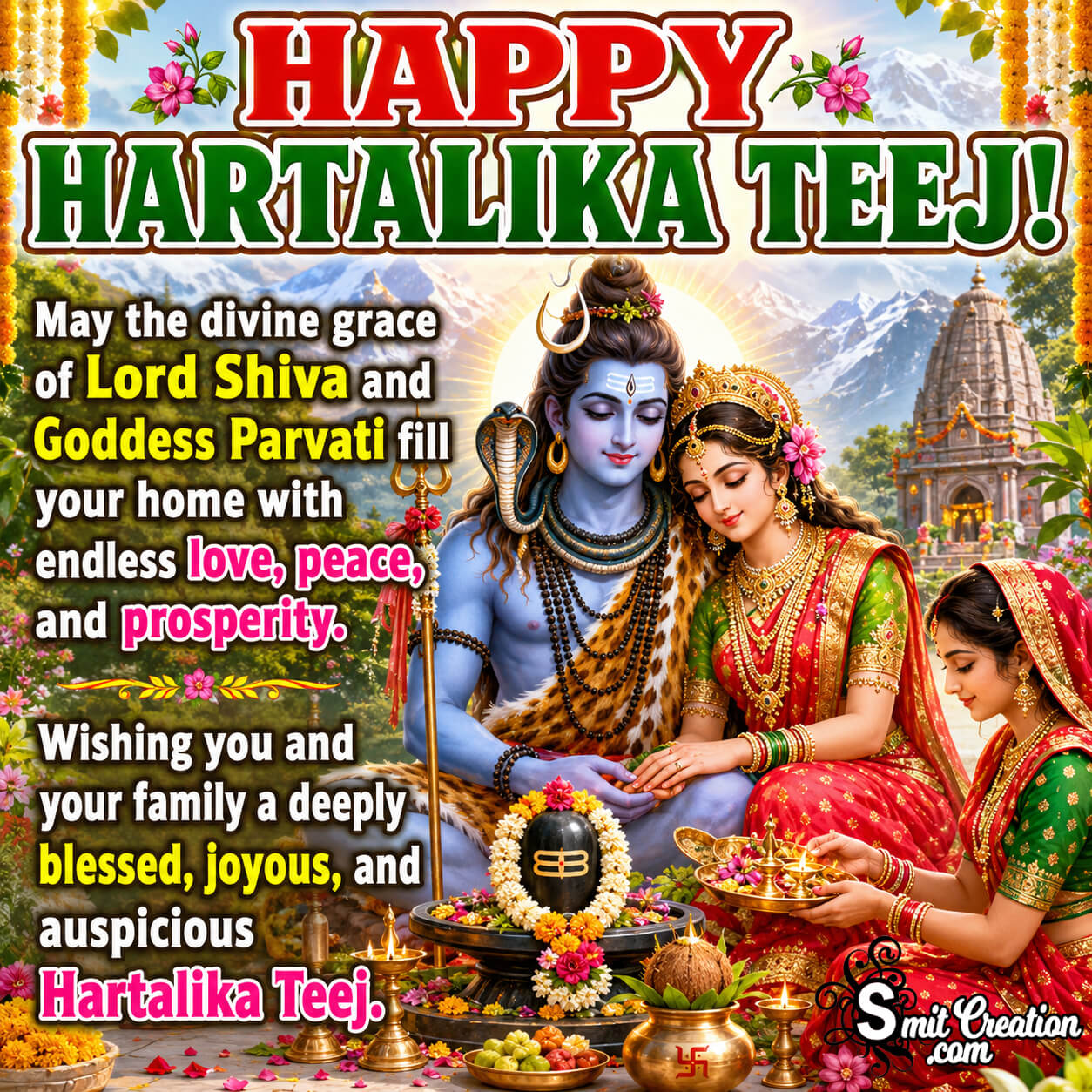 Hartalika Teej Blessings Image