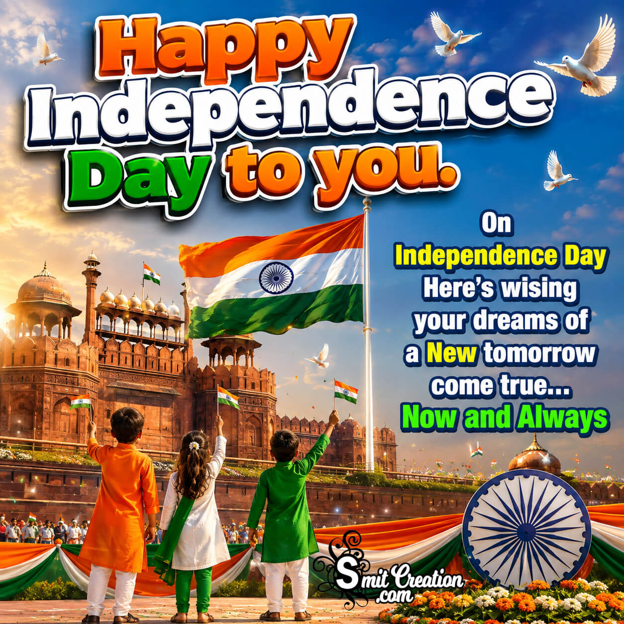 Independence Day New Tomorrow Wish Image