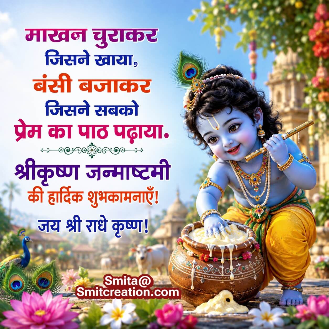 Krishna Janmashtmi ki Hardik Shubhkamna