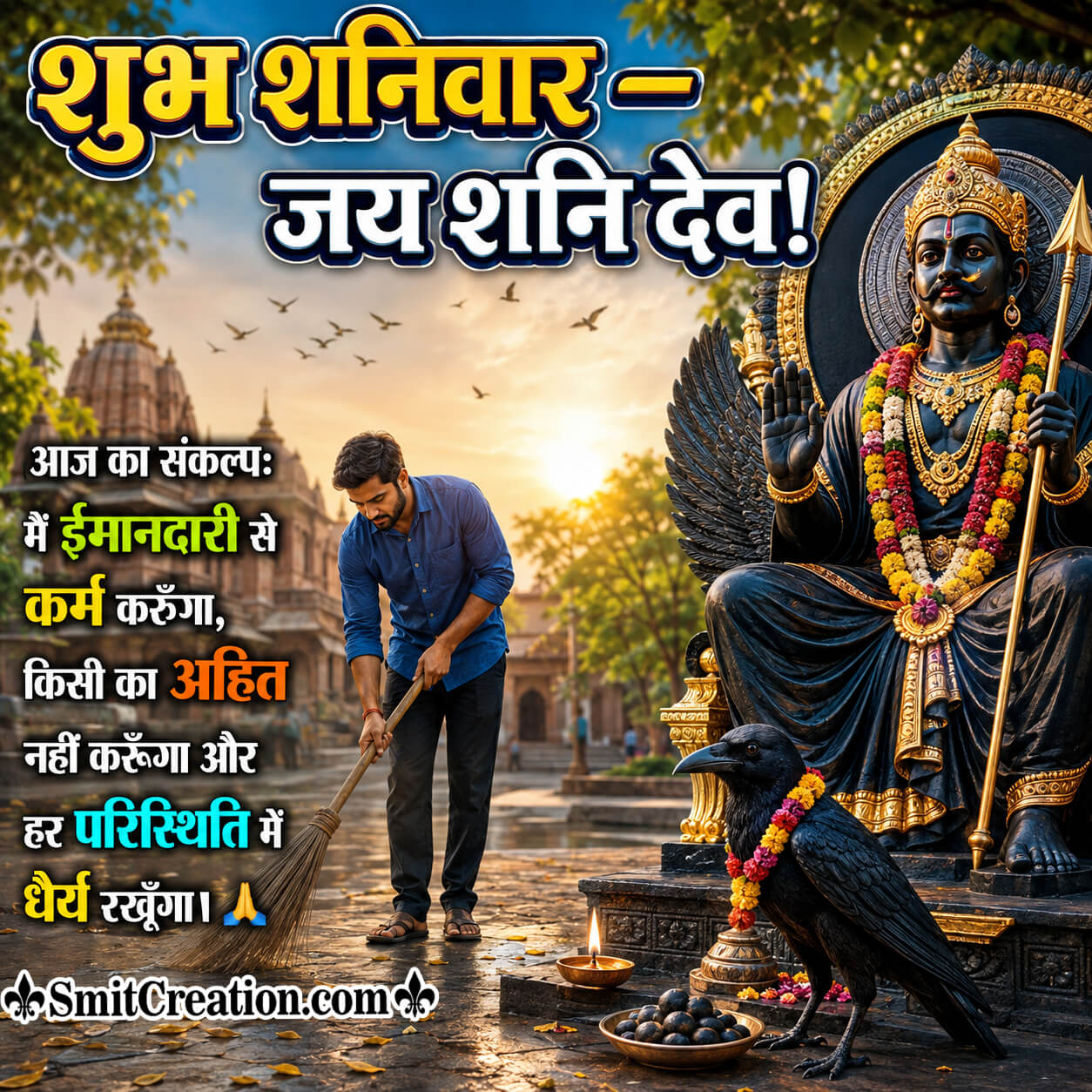 Shubh Shanivar Aaj Ka Sankalp Jai Shani Dev Image