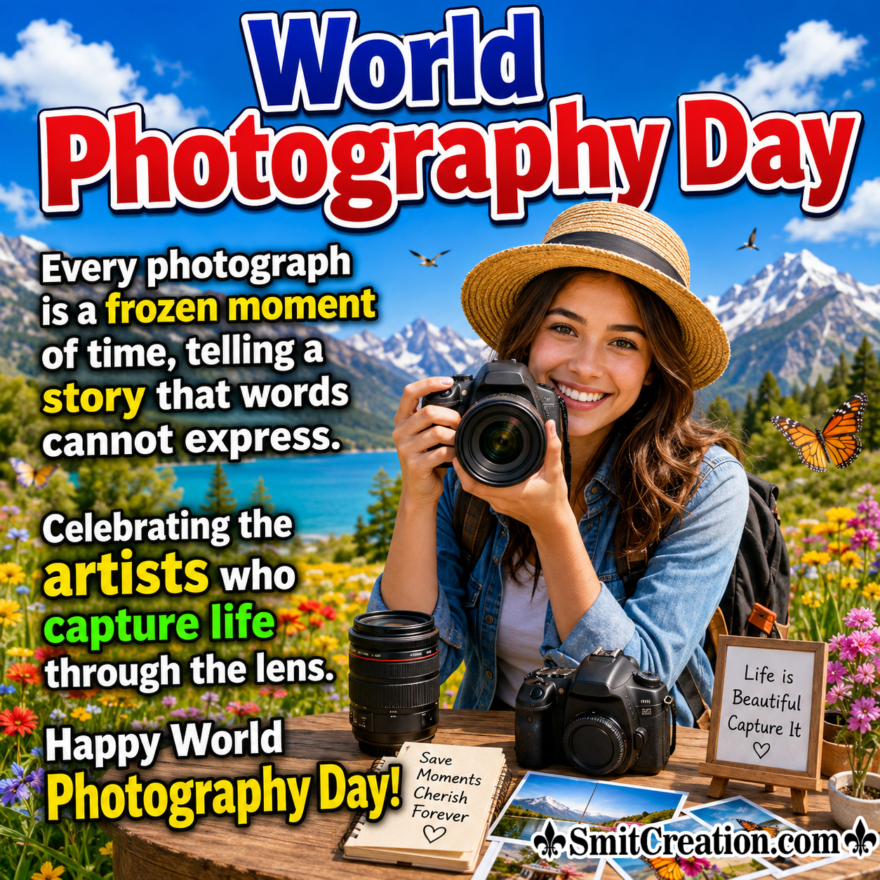 World Photography Day Capturing Moments Quote Pic