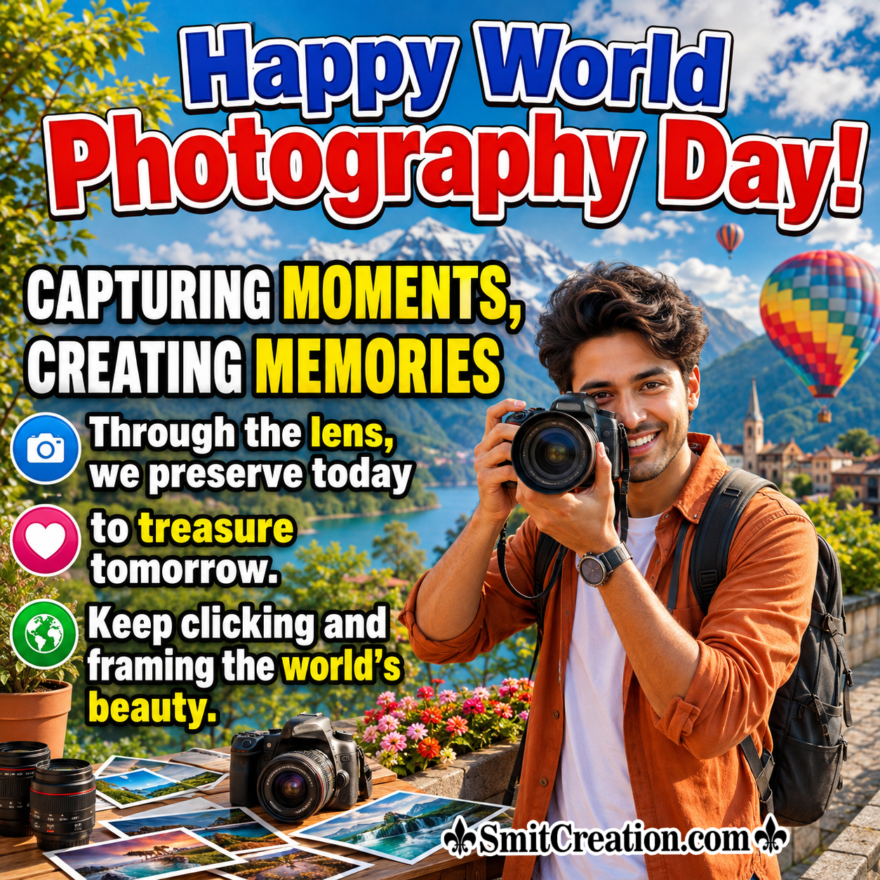 World Photography Day Timeless Memories Message Image