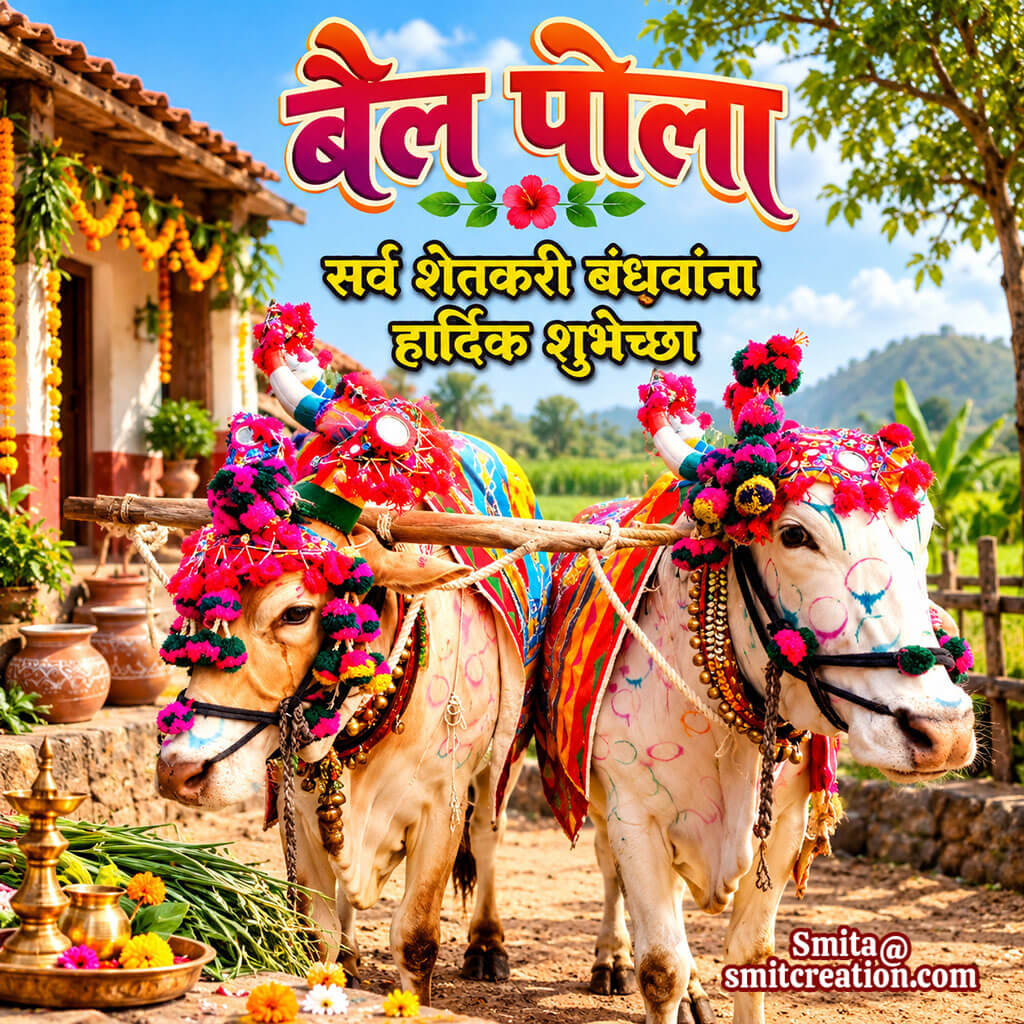 Bail Pola – Sarv Shetkari Bandhavana Hardik Shubhechha