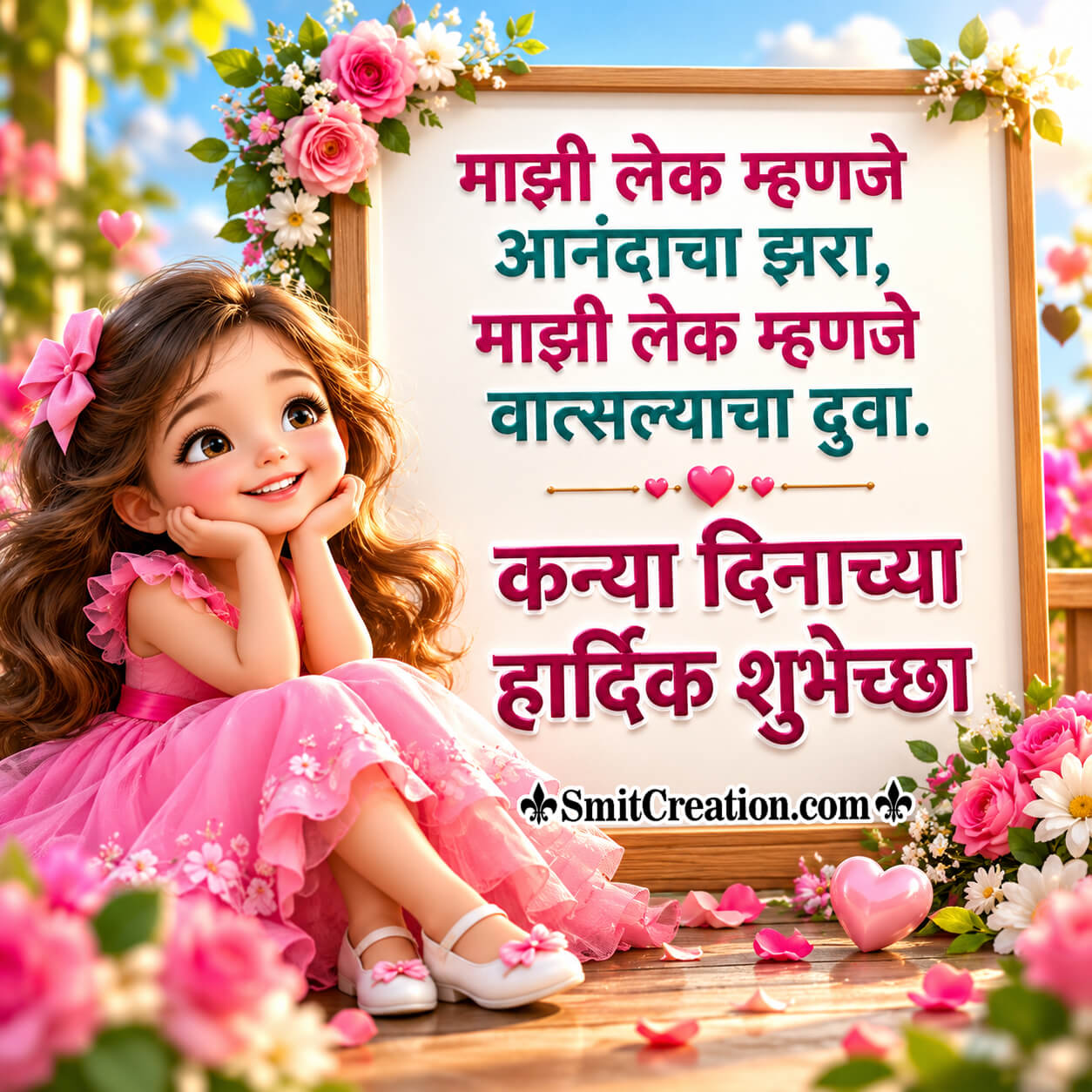 Daughters Day Marathi Quote Image