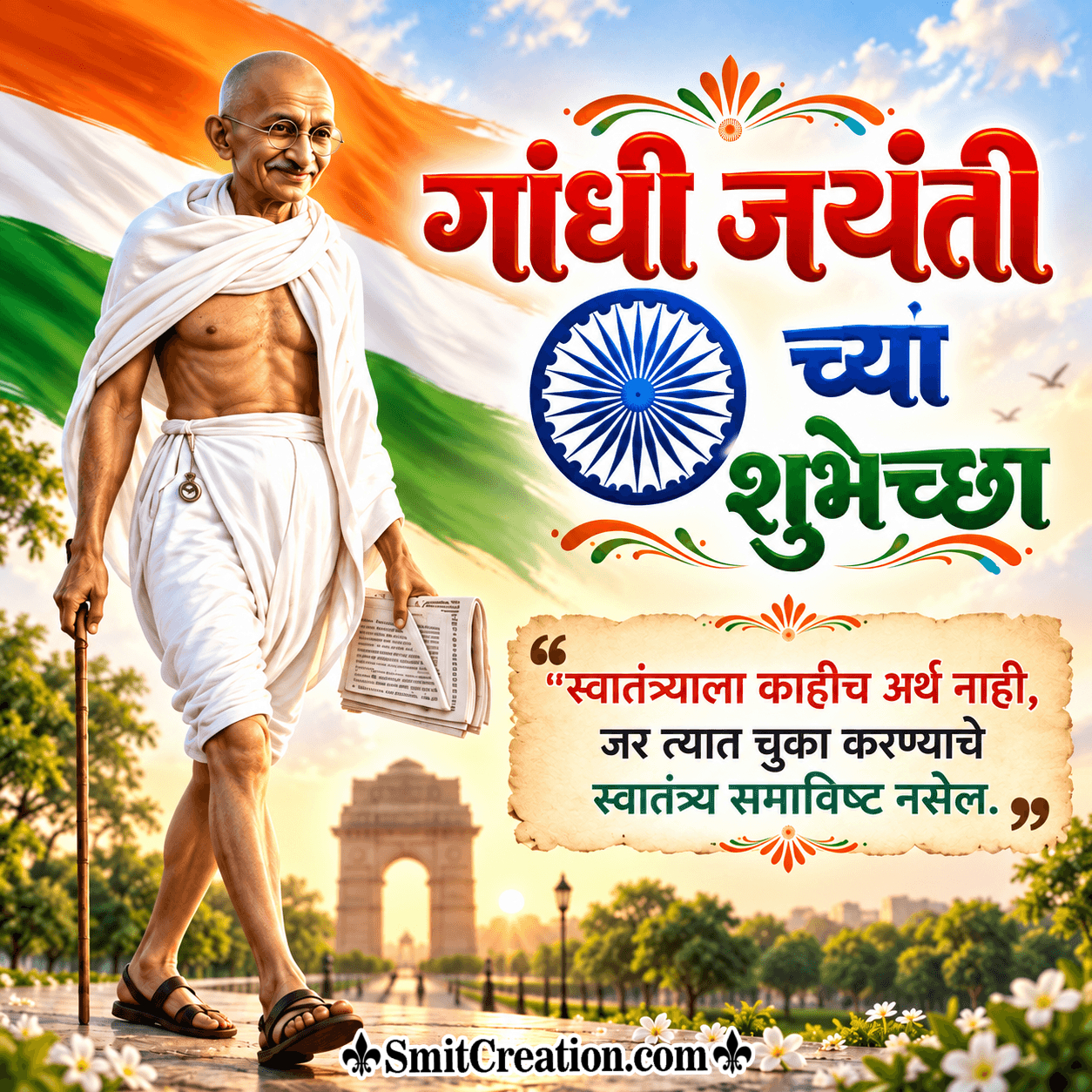 Gandhi Jayanti Chya Shubhechha