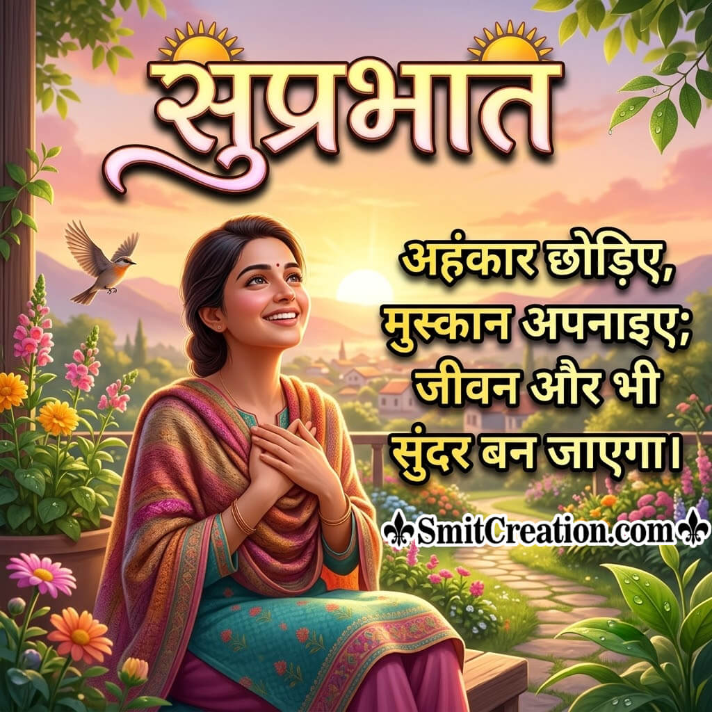 Good Morning Hindi Quotes On Ego Sunset Pic