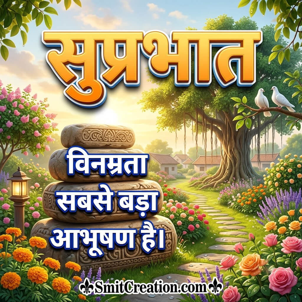 Good Morning Hindi Quotes On Ego With Birds Photo