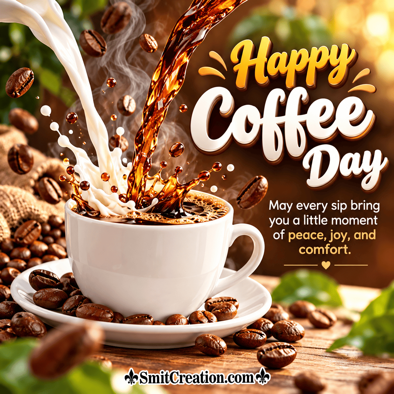 Happy Coffee Day Nice Wish Image