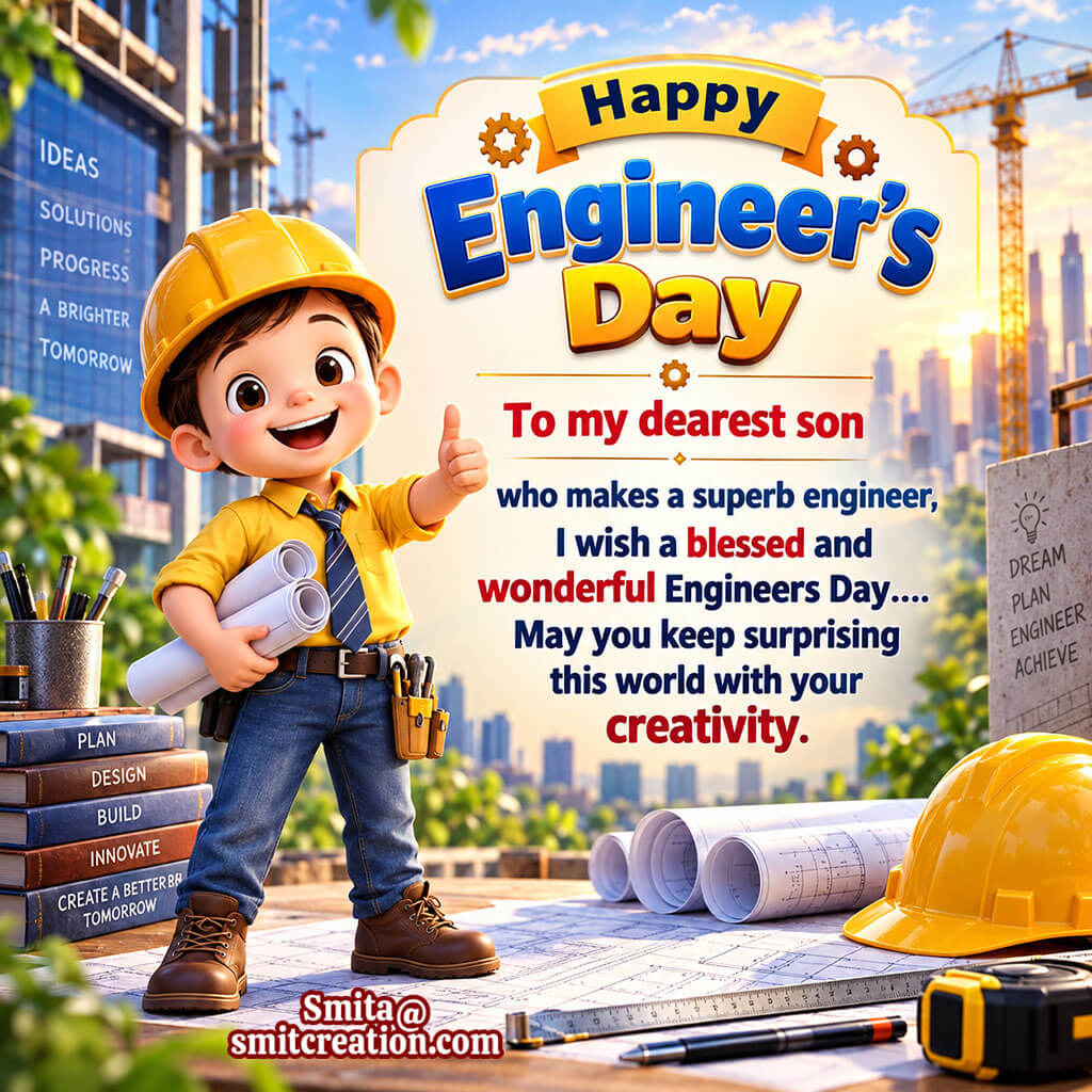 Happy Engineer’s Day To My Dearest Son