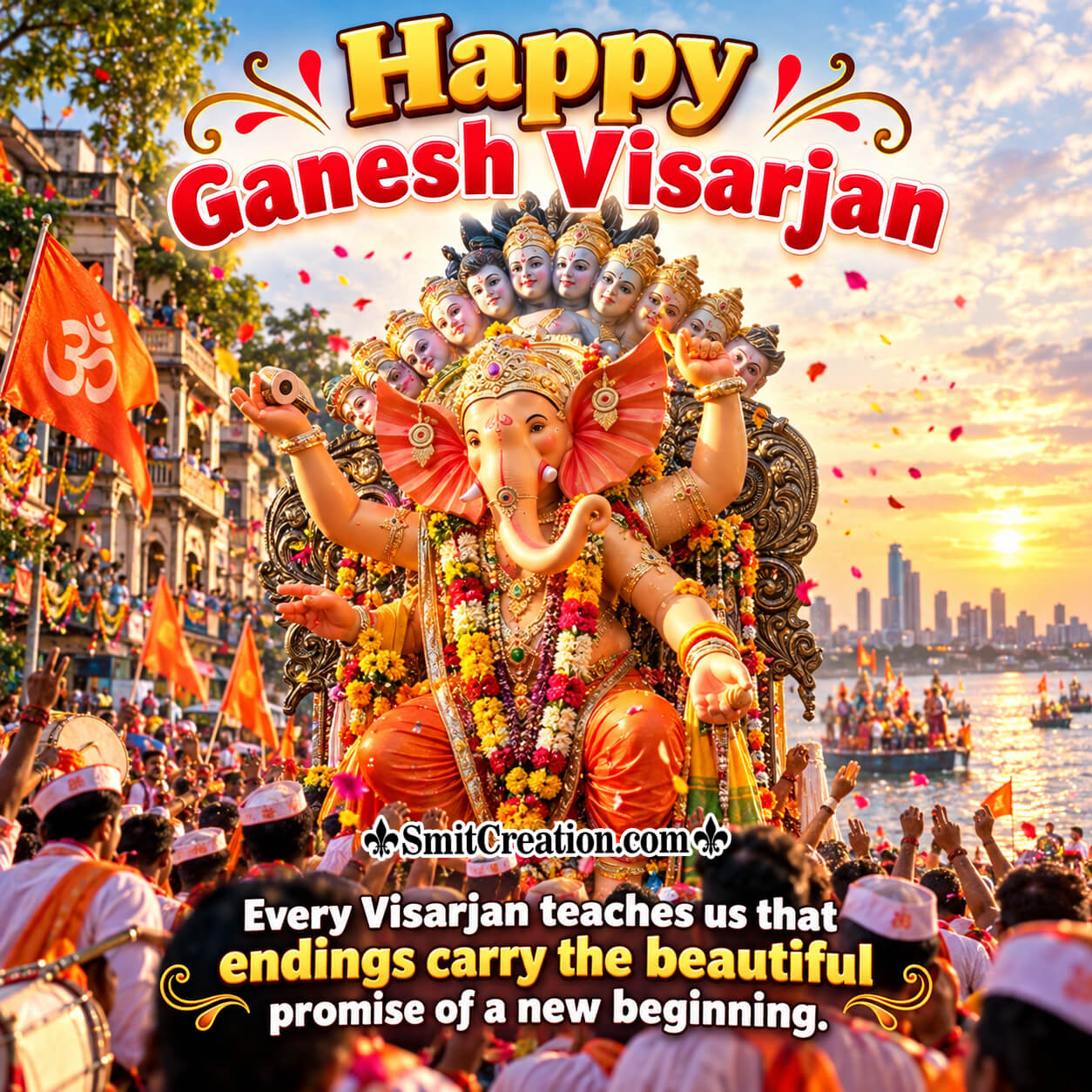 Happy Ganesh Visarjan Beautiful Wish Pic
