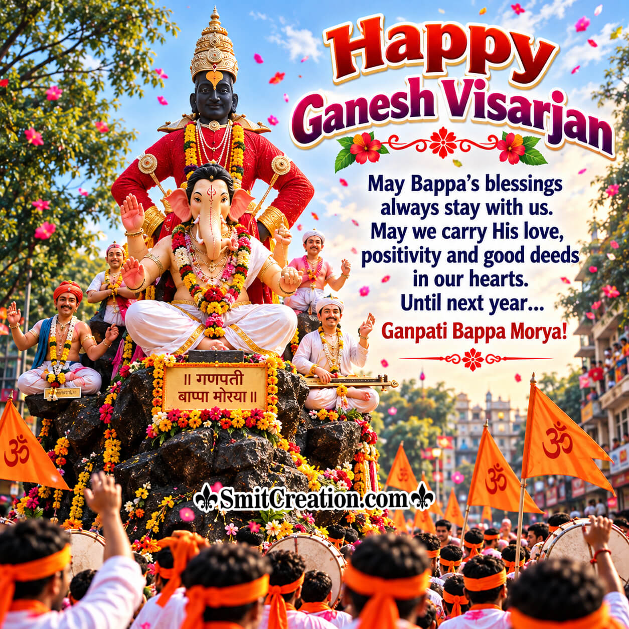 Happy Ganesh Visarjan Lovely Blessings Pic