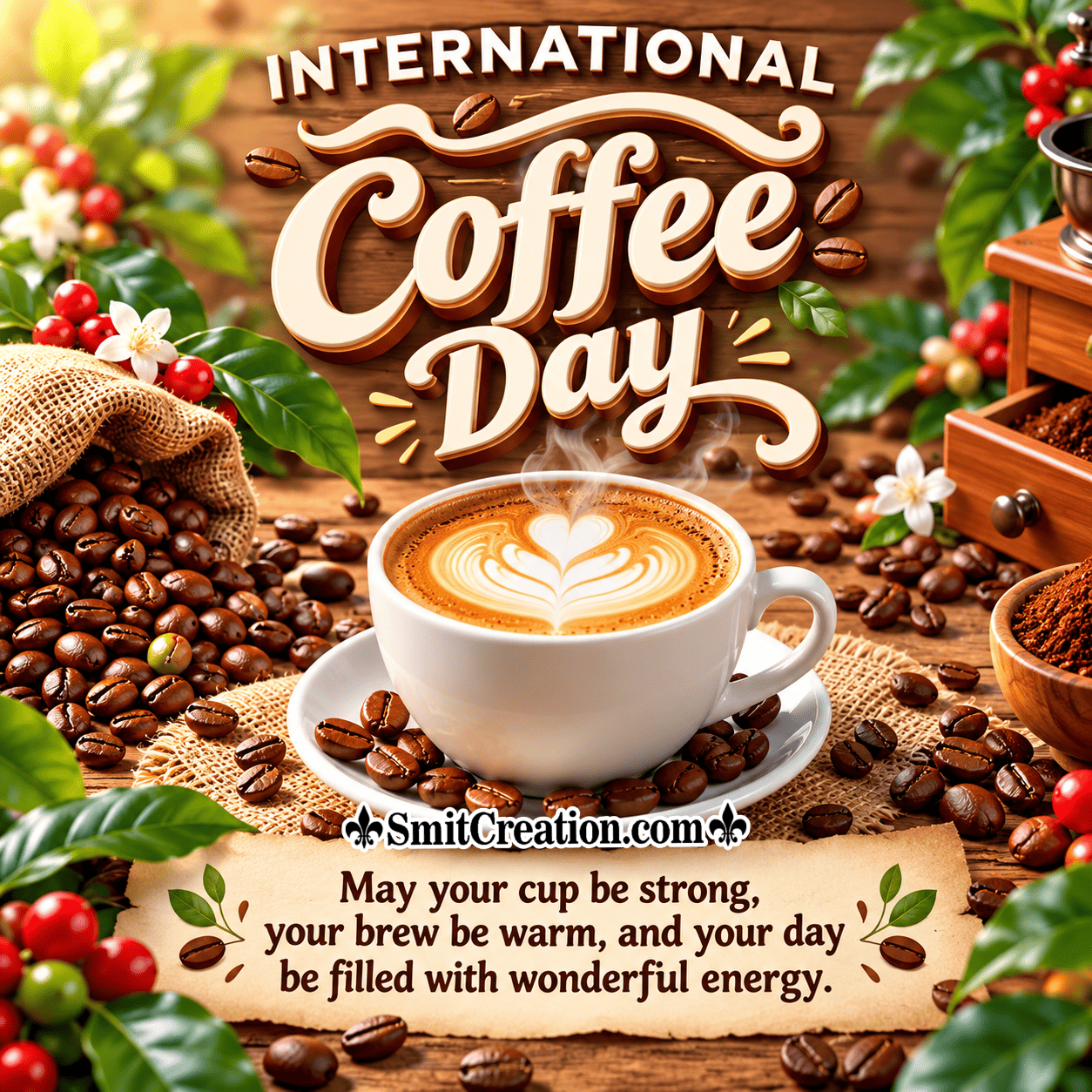 Happy International Coffee Day Wonderful Pic