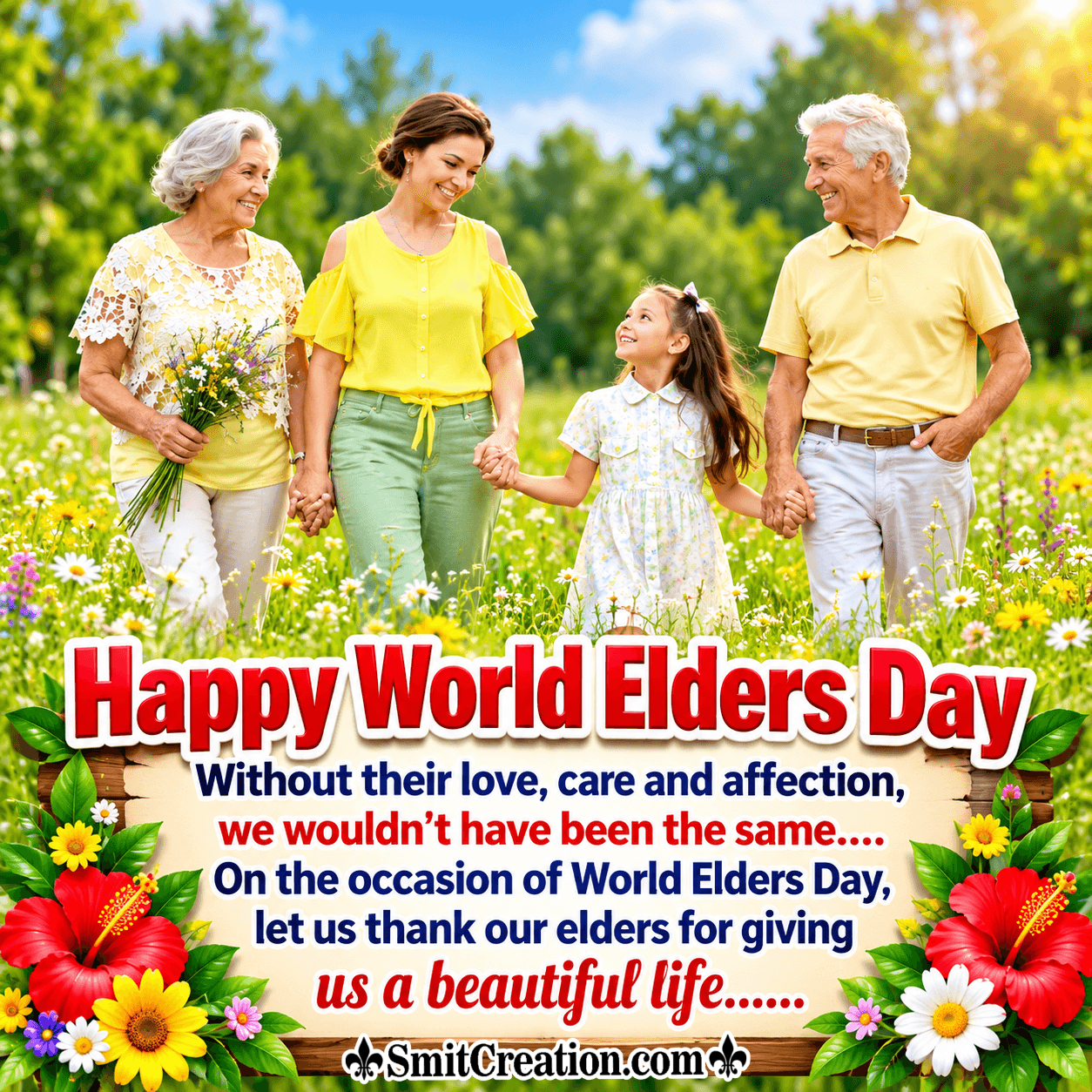Happy World Elders Day Message Photo