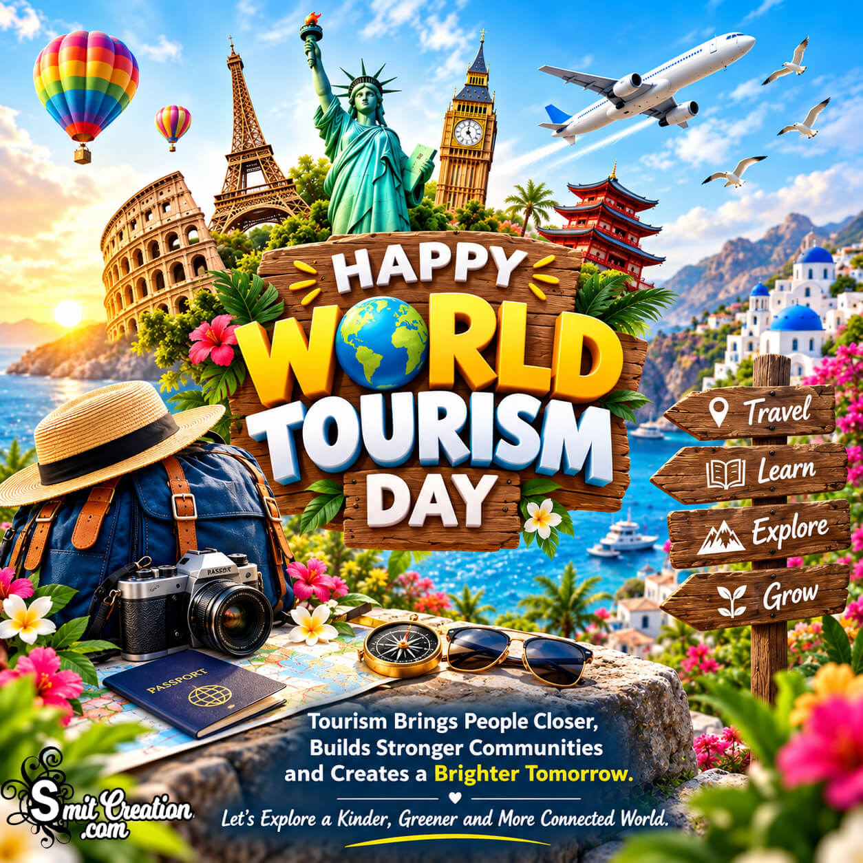 Happy World Tourism Day Lovely Wish Pic