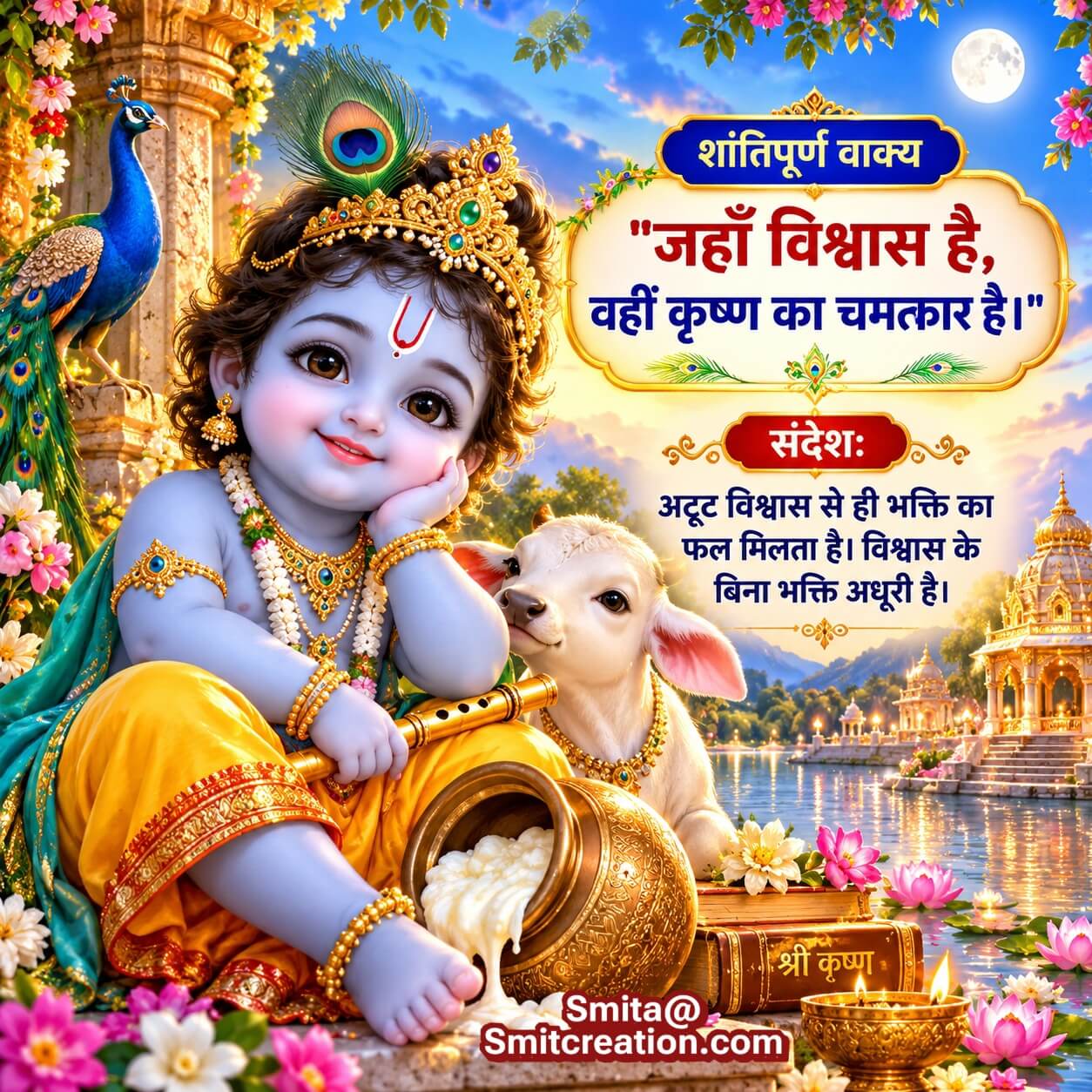 Krishna Shanti Vachan Vishwas Aur Bhakti Message