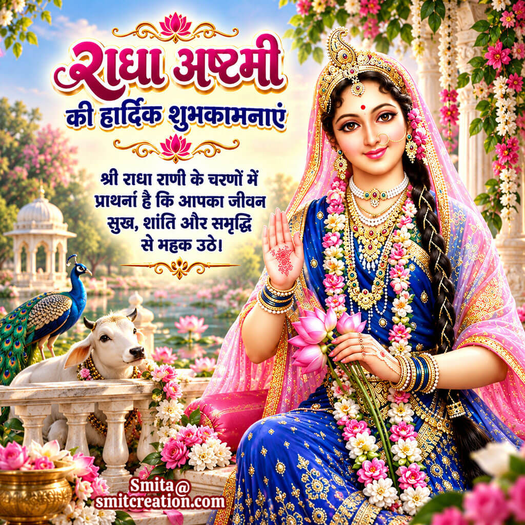 Radha Ashtami Hindi Shubhkamna
