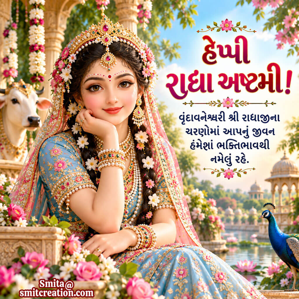 Radha Ashtami Ni Hardik Shubhechcha Image