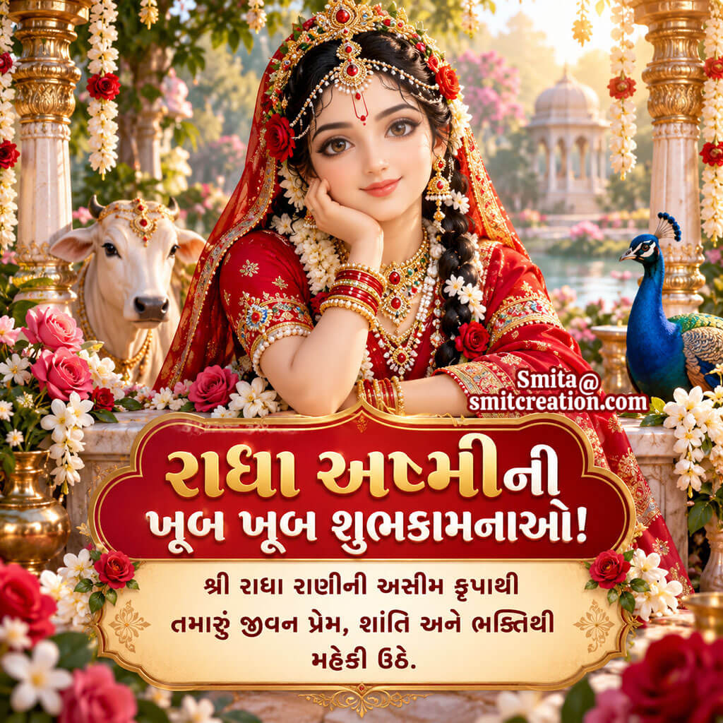 Radha Ashtami Ni Hardik Shubhechcha Pic