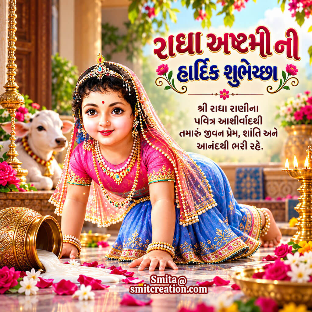 Radha Ashtami Ni Hardik Shubhechcha