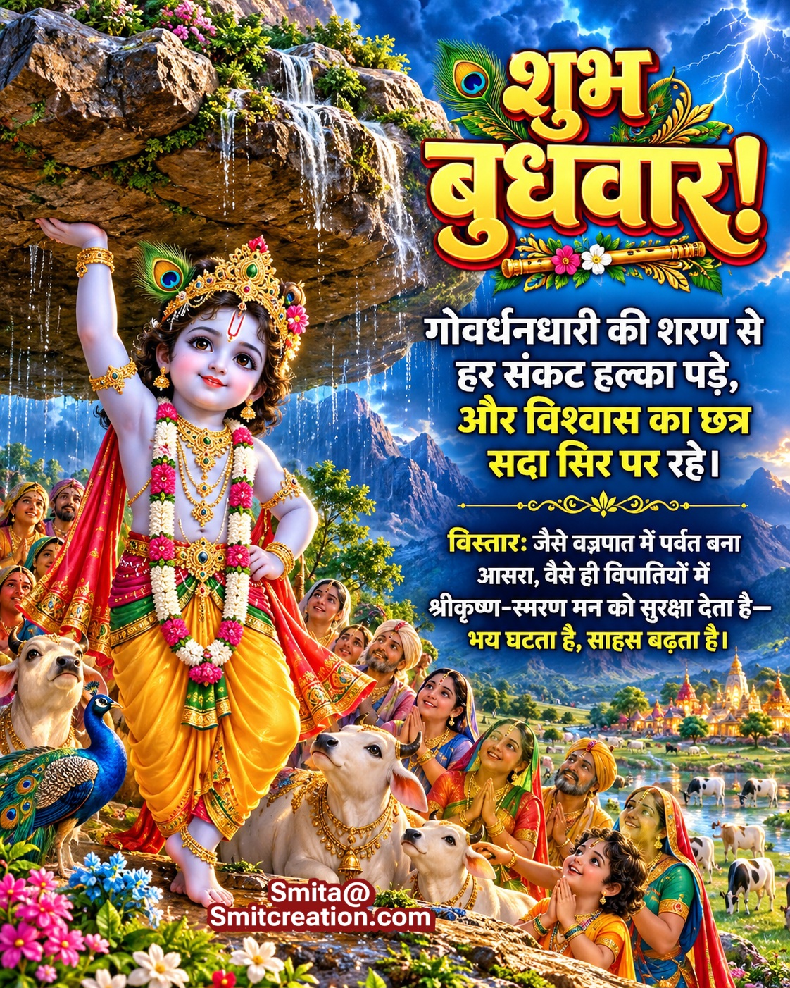 Shubh Budhvar Shri Krishna Govardhandhari Message