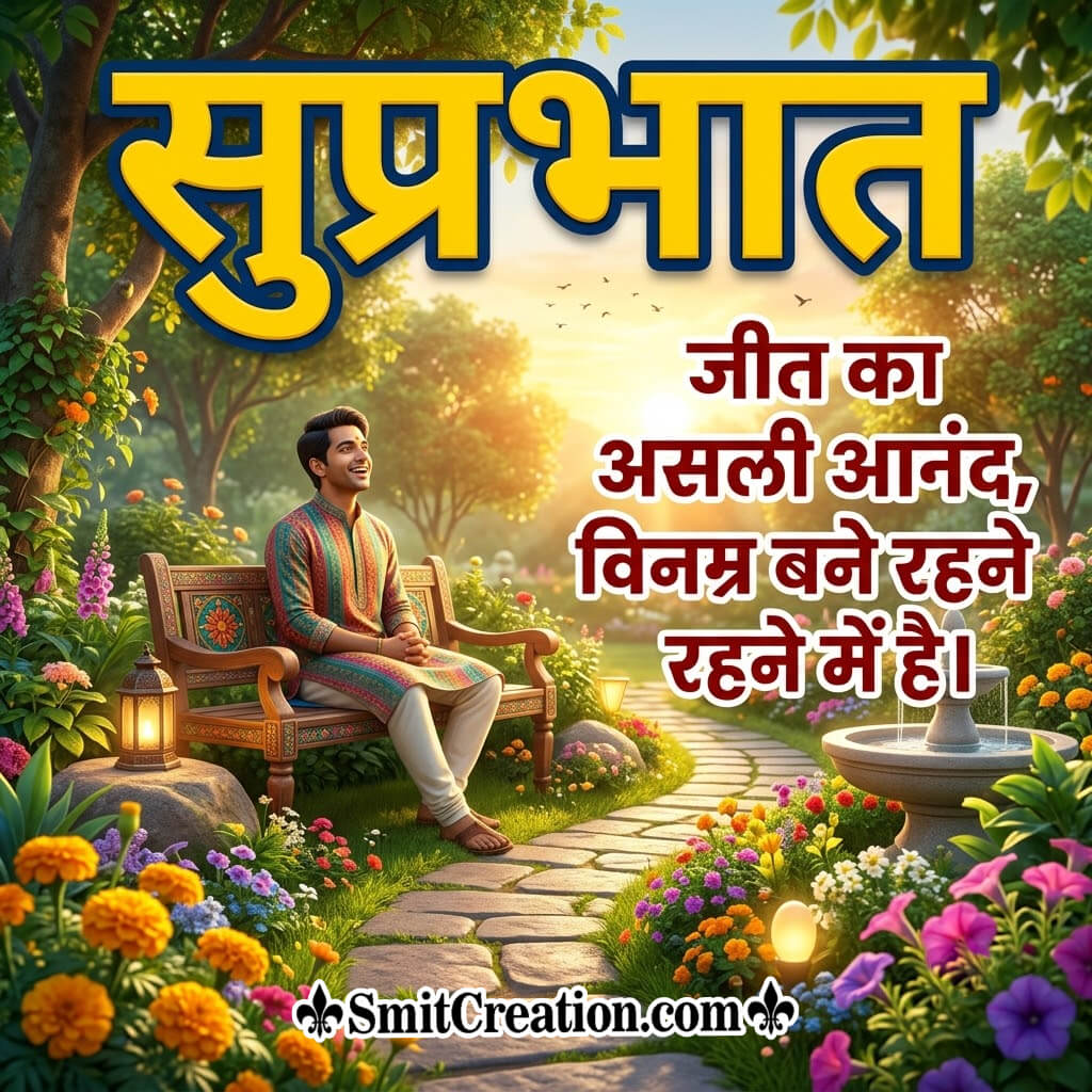 Suprabhat Hindi Quotes On Ego Colorful Flowers Picture
