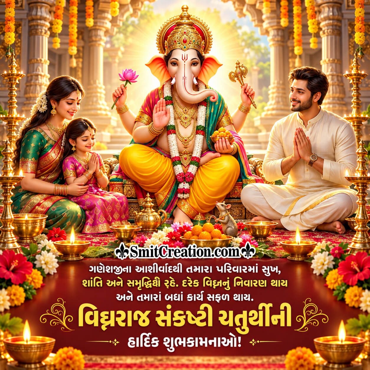 Vighnaraja Sankashti Chaturthi Gujarati Image