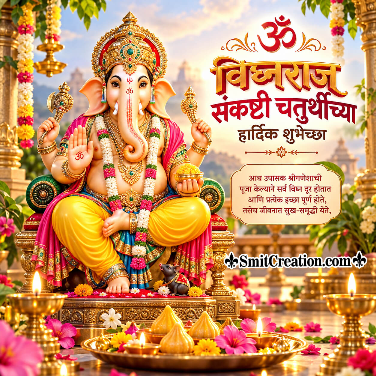 Vighnaraja Sankashti Chaturthi Marathi Wish Picture