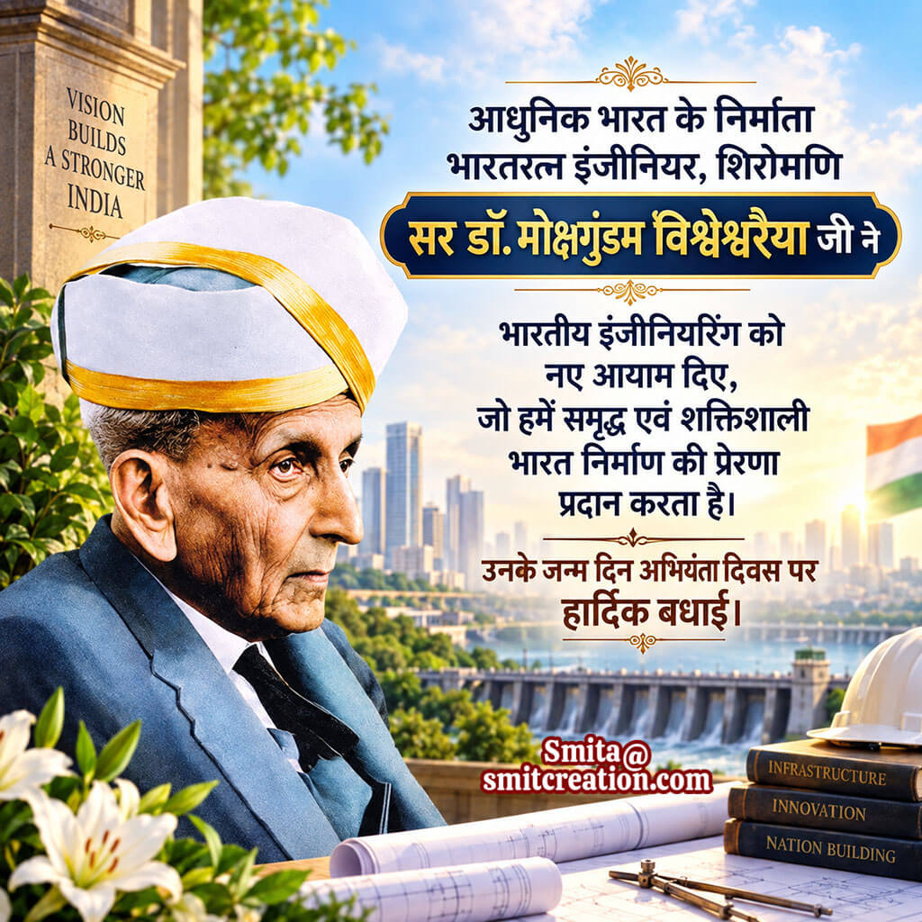 Vishveshvarya Jayanti Engineers Day Ki Hardik Badhai