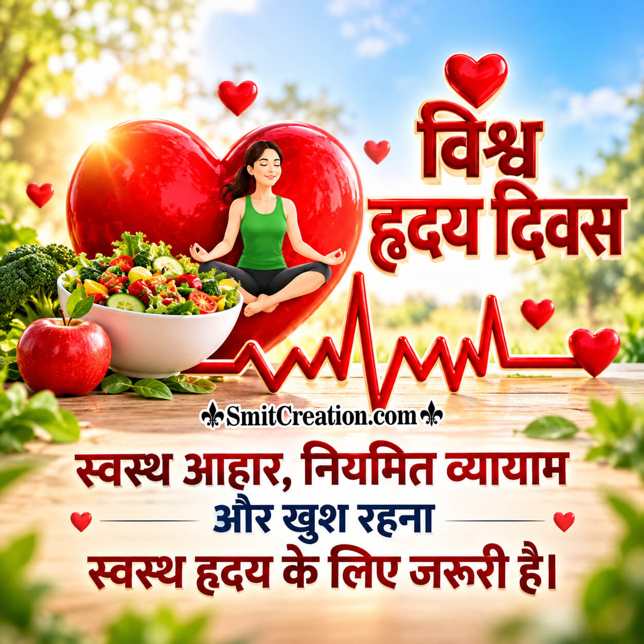 World Heart Day Best Hindi Wish Pic