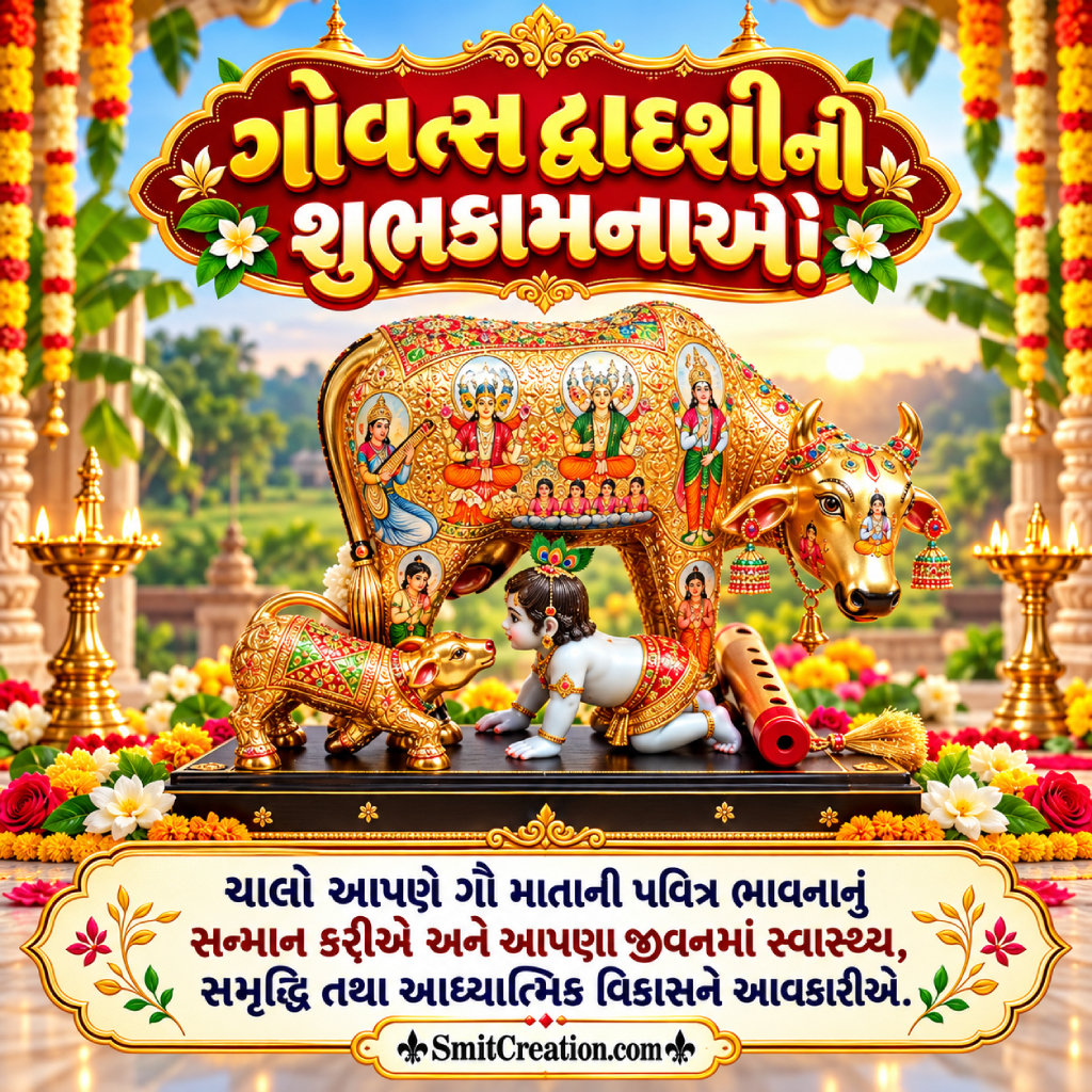 Govatsa Dwadshi Ni Shubhkamna Best Gujarati Pic