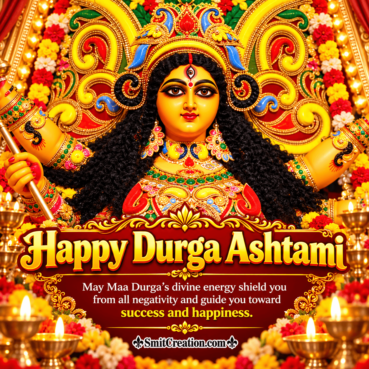 Happy Durga Ashtami Divine Greeting Pic