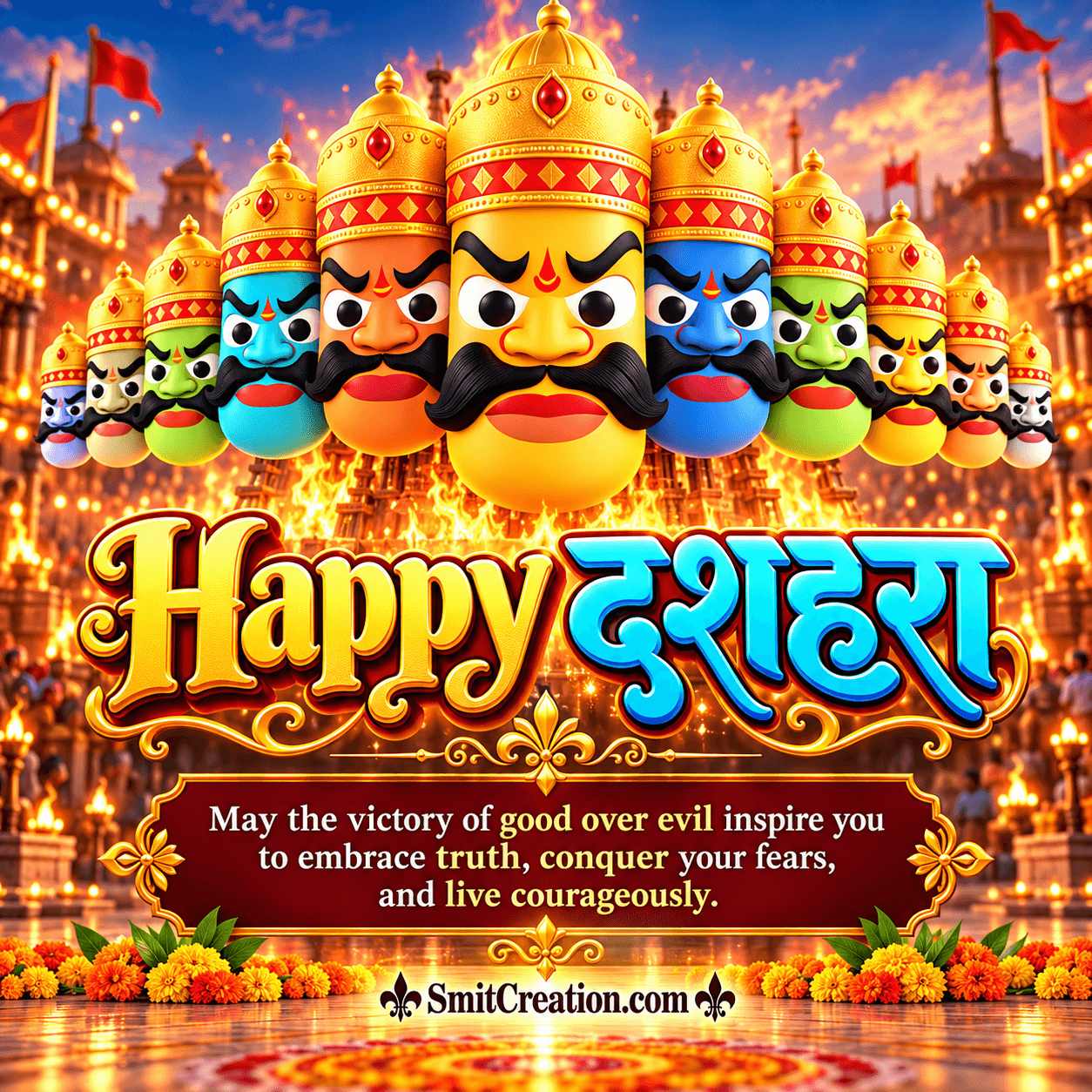 Happy Dussehra Inspirational Message Pic
