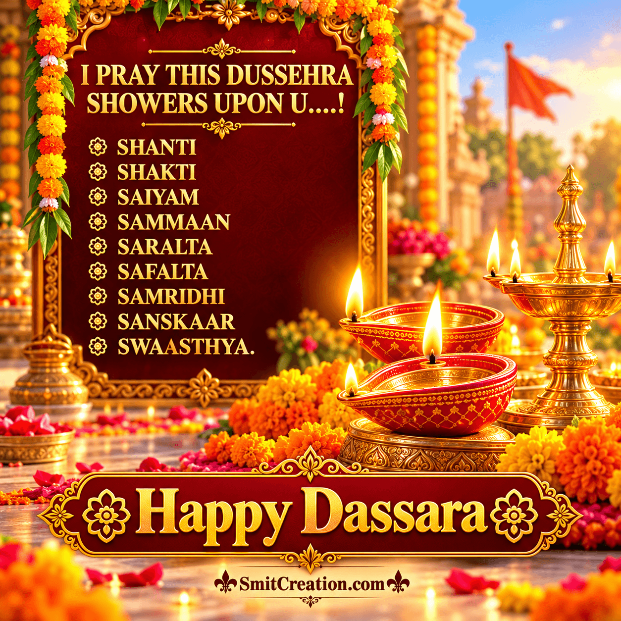 Happy Dussehra Wondeful Blessings Image