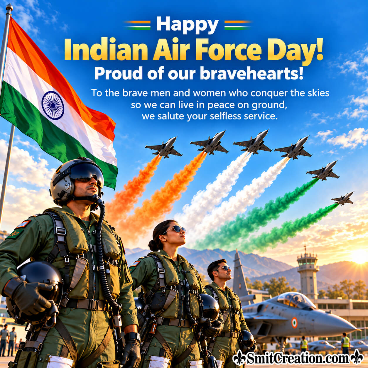 Happy Indian Air Force Day Wish Picture For Fb