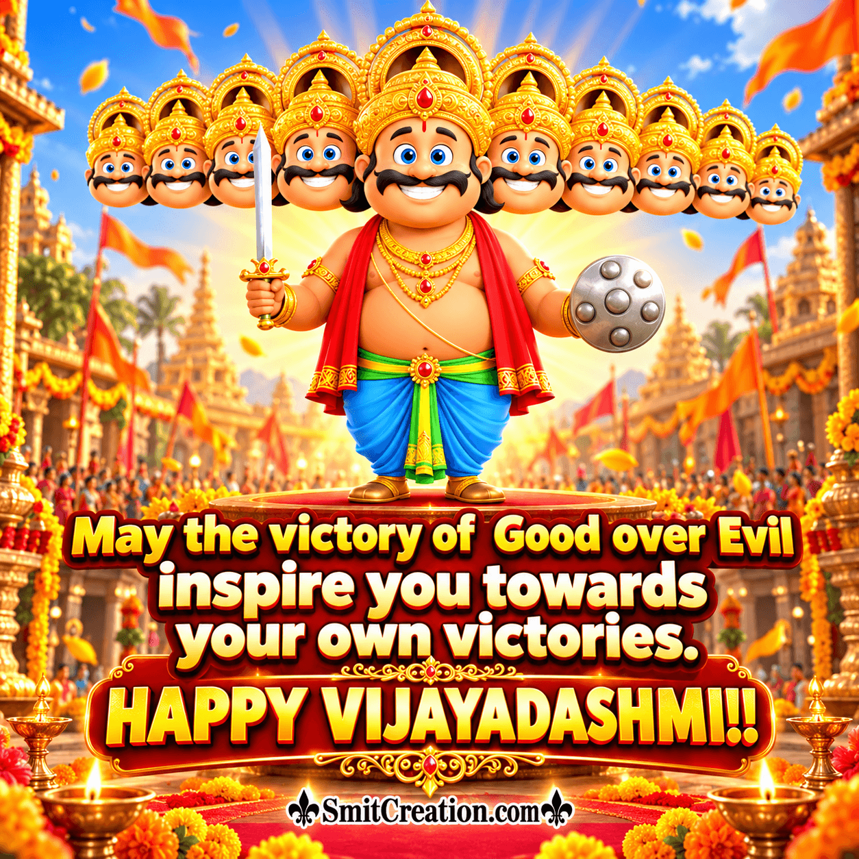 Happy Vijayadashmi Inspirational Message Pic